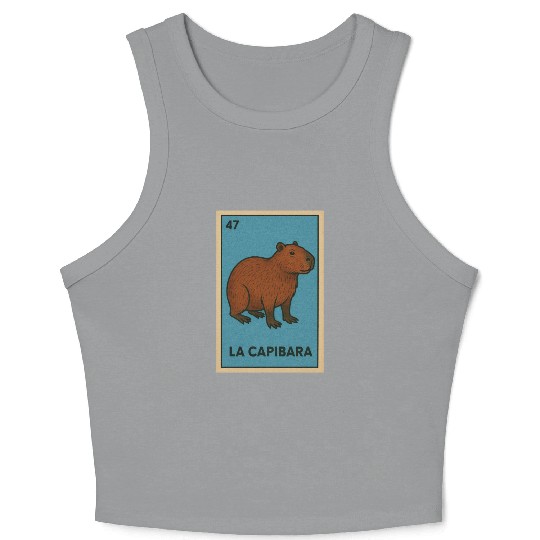 LA CAPIBARA - THE CAPYBARA - LOTERÍA CARD Crop Tank Top