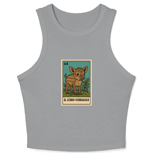 EL CERDO VERRUGOSO - THE WARTY PIG - LA LOTERÍA Crop Tank Top