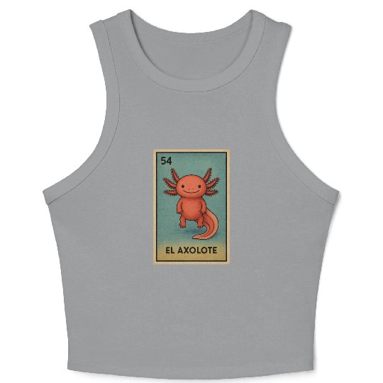 EL AXOLOTE - THE AXOLOTL - LA LOTERÍA Crop Tank Top