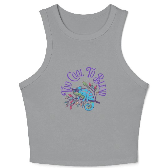 Too Cool to Blend – Chameleon Attitude Crop Tank Top