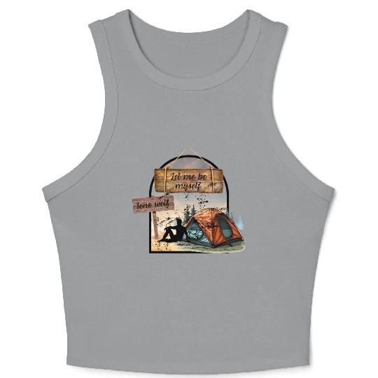 Lone Wolf Retreat Crop Tank Top