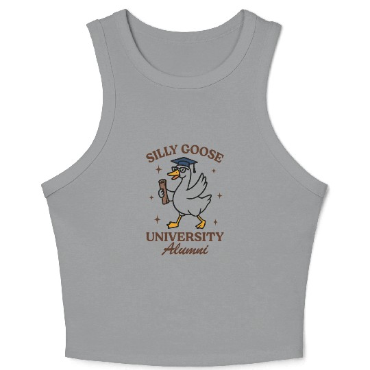 Silly goose university alumni Crop Tank Top