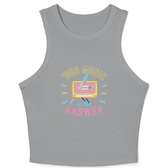 80s Music Is The Answer Crop Tank Top