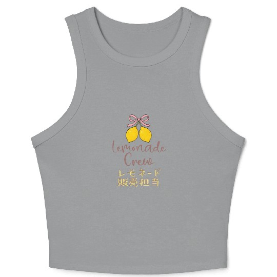 Lemonade Crew Coquette Bow Crop Tank Top