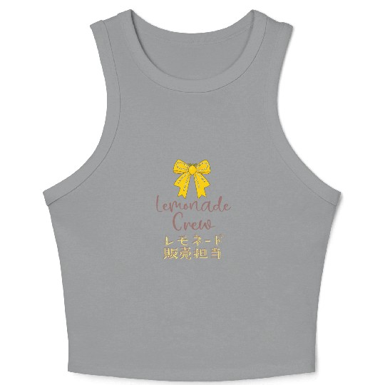 Lemonade Crew Yellow Bow Crop Tank Top