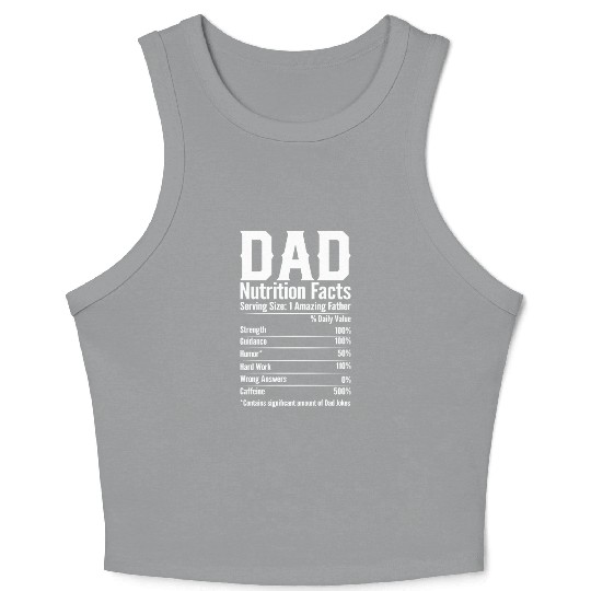 DAD Nutrition Facts Crop Tank Top