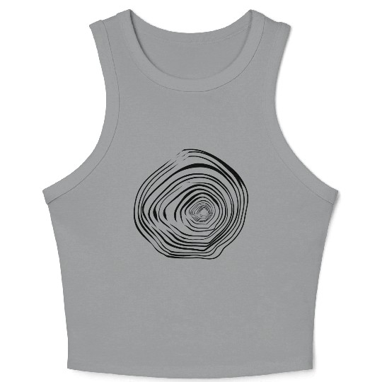 Tree Ring Growth – Minimal Nature Symbol Crop Tank Top