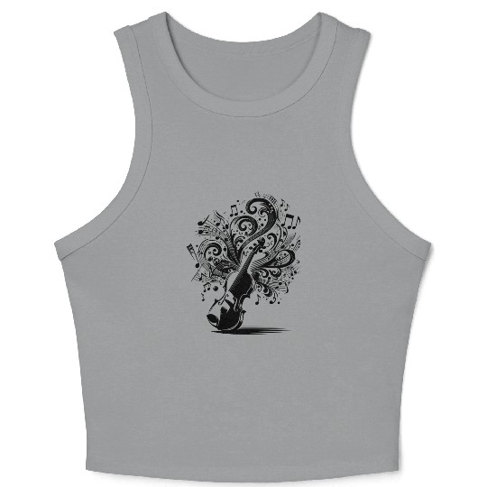 Violin Music Loud, Creative, Unstoppable Crop Tank Top