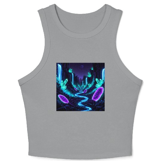 Bioluminescent Crystal Valley Crop Tank Top