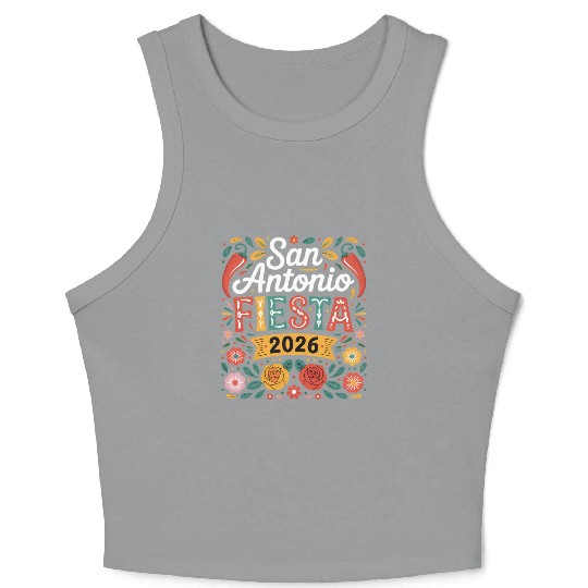 San Antonio 2026 Fiesta Cinco De Mayo Texas Crop Tank Top