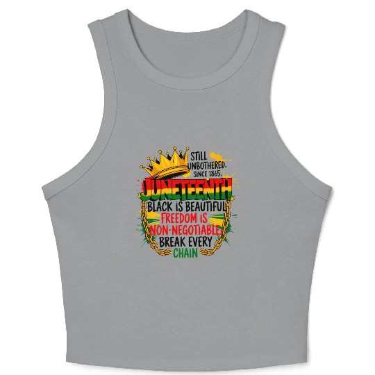 Juneteenth Black History Crop Tank Top