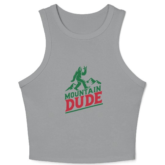 Mountain Dude Bigfoot Hiker Bigfoot Camp Crop Tank Top
