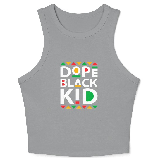 Dope black kid black history month Crop Tank Top