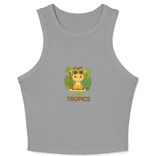 Tiny Tropics Giraffe Crop Tank Top