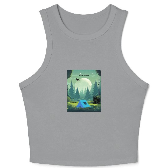 Respect the Locals – Wilderness Camping Warning Crop Tank Top