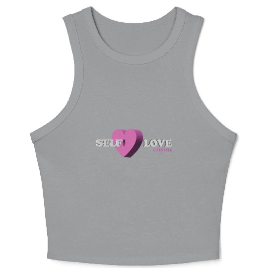 3D Self Love Crop Tank Top