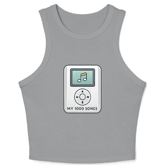My 1000 Songs MP3 Player Retro 2000s Y2K Crop Tank Top