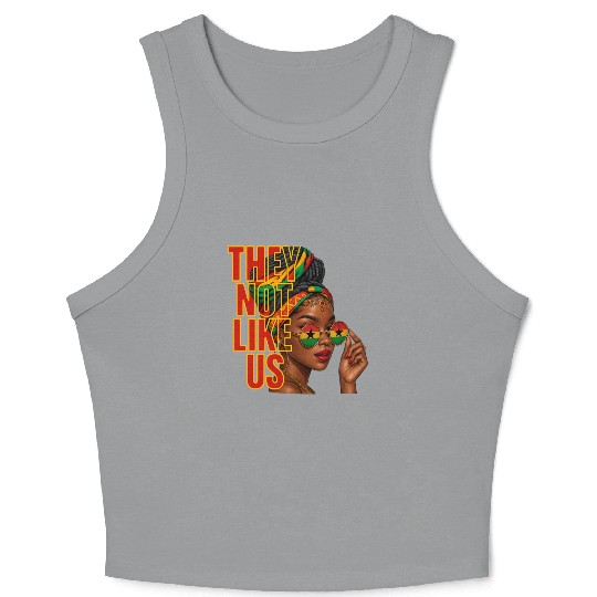 They Not Like Us Afro Queen Crop Tank Top