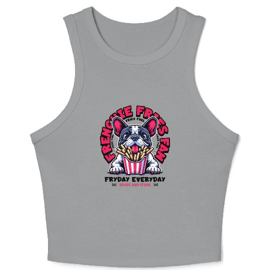 Frenchie Fries Fan Crop Tank Top