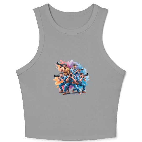 Camera Fireworks - Creatives in Action Crop Tank Top