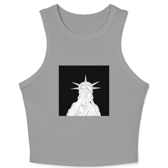 Oh the shame Statue of Liberty US for sale chaos Crop Tank Top