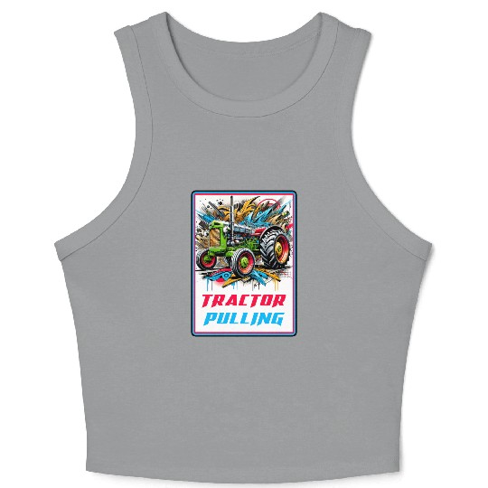 Tractor Pulling Power Crop Tank Top