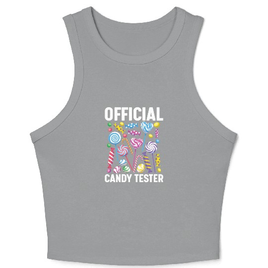 Official Candy Tester Lollipop Sweets 01 Crop Tank Top