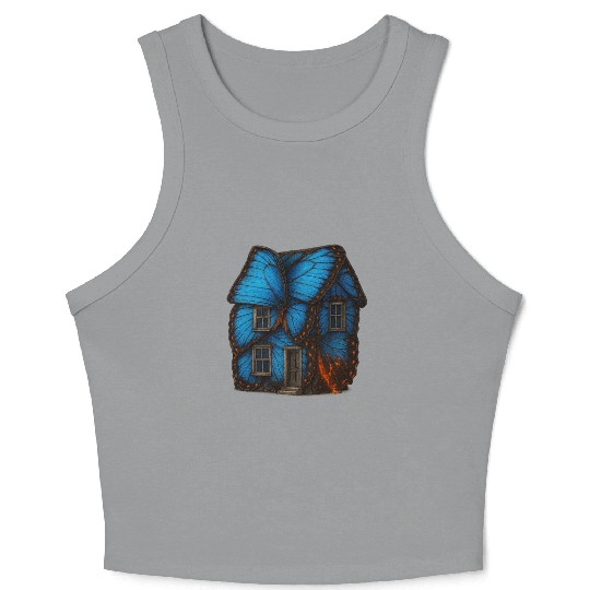 Butterfly Wing House Crop Tank Top