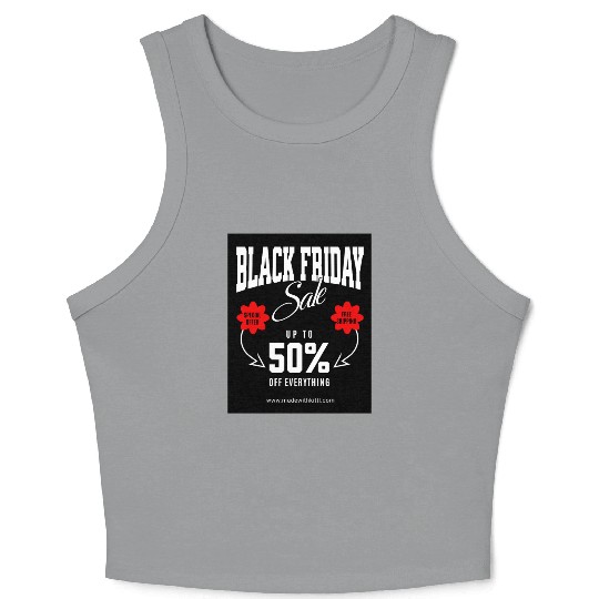 Hustle Wear Black Friday ,Crop Tank Top design