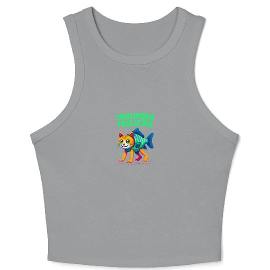 Retro Pixel Catfish – Trulmero Trulcina Crop Tank Top
