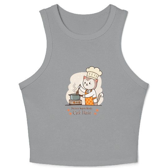 Gourmet Cat Hair Cuisine Crop Tank Top