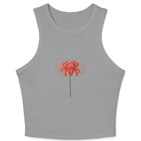 Red Spider Lily Crop Tank Top – Japanese Death Flower Ar