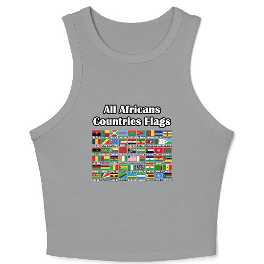 All Africans Countries Flags Crop Tank Top