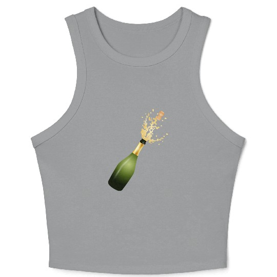 A champagne bottle – for New Year's Eve & parties Crop Tank Top