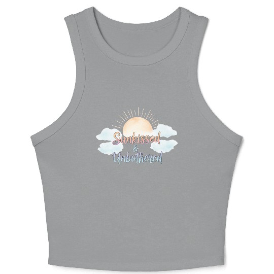 Sunkissed Unbothered Aesthetic Crop Tank Top