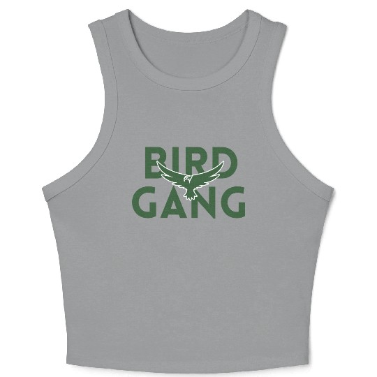 Bird Gang Bold Logo Design Crop Tank Top