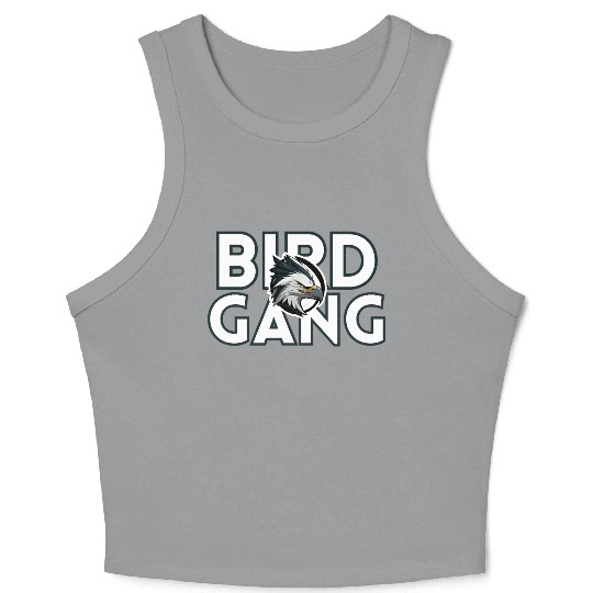 Eagle Head Bird Gang Logo Design Crop Tank Top