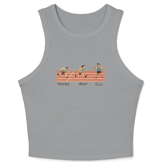 Runners Race Day, Daily Training, Ready Run Rum Crop Tank Top