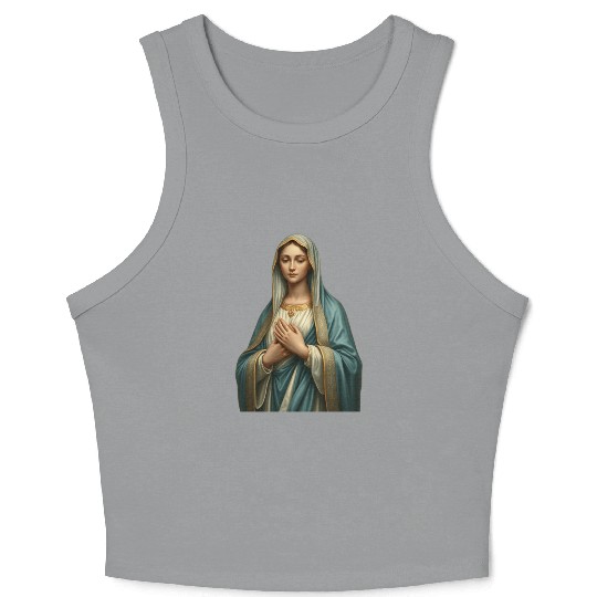 Madonna and Child Divine Embrace Crop Tank Top