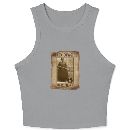Black Cowgirl Mary Fields Western Rodeo Texas Crop Tank Top