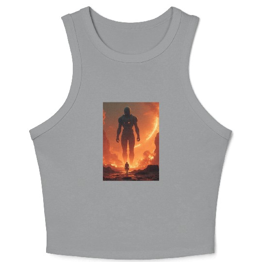 Giant Alien Overwatch Scene Crop Tank Top