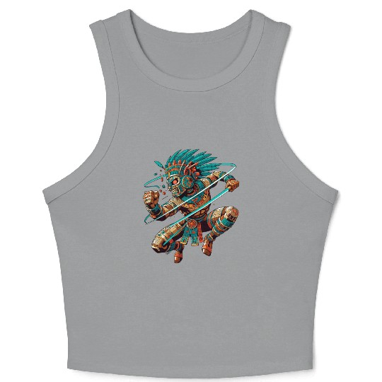 Aztec Warrior - Inca Maya Mayans Crop Tank Top