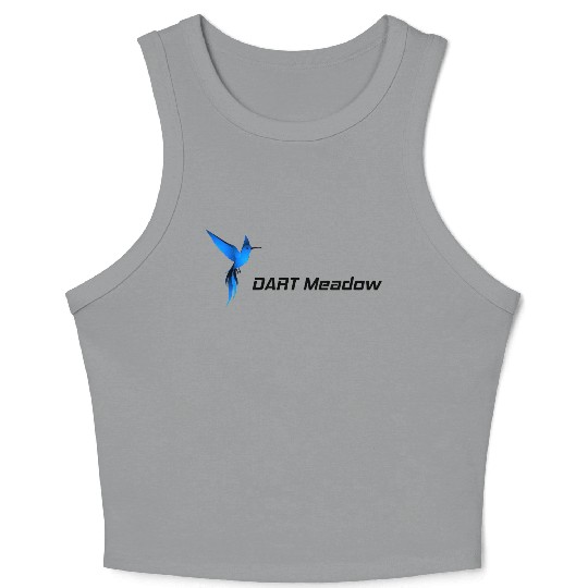 DM Blue Hummingbird Logo Dark Crop Tank Top