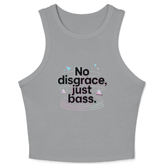 No Disgrace Just Bass Retro Crop Tank Top