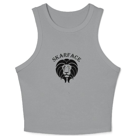 Scarface the Lion – The Battle-Hardened King Crop Tank Top