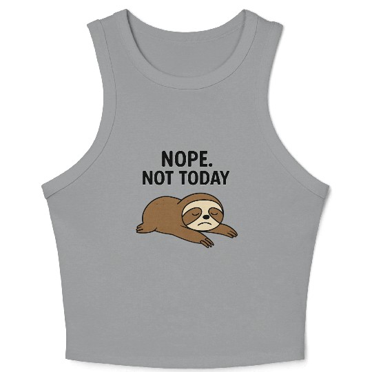 Lazy Sloth Mood Crop Tank Top