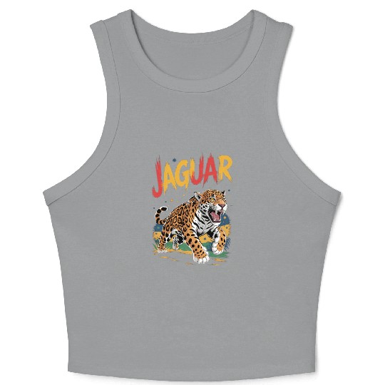 Vivid Jaguar Bold Print Crop Tank Top