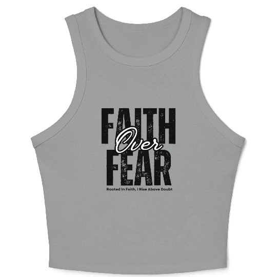 Faith Over Fear T-shirs apparels Christian Crop Tank Top