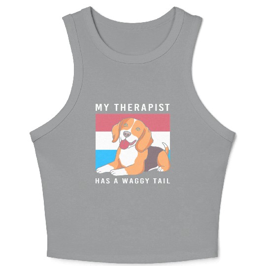 Therapy Dog Lover Psychology Therapist Crop Tank Top