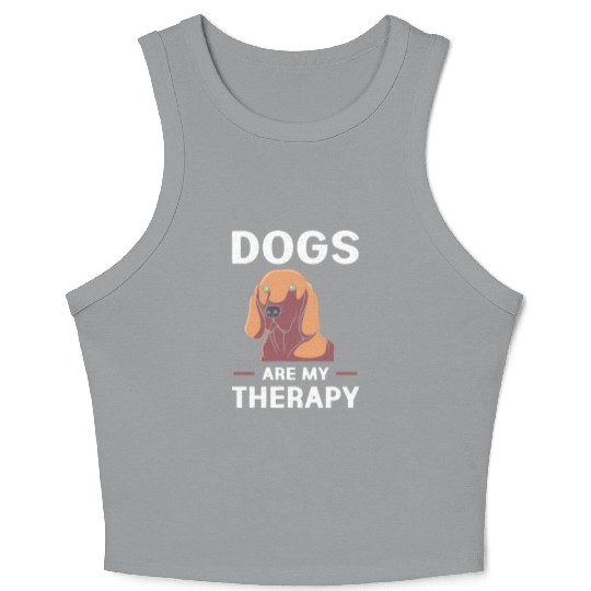 Therapy Dog Treatment Dog Lover Crop Tank Top